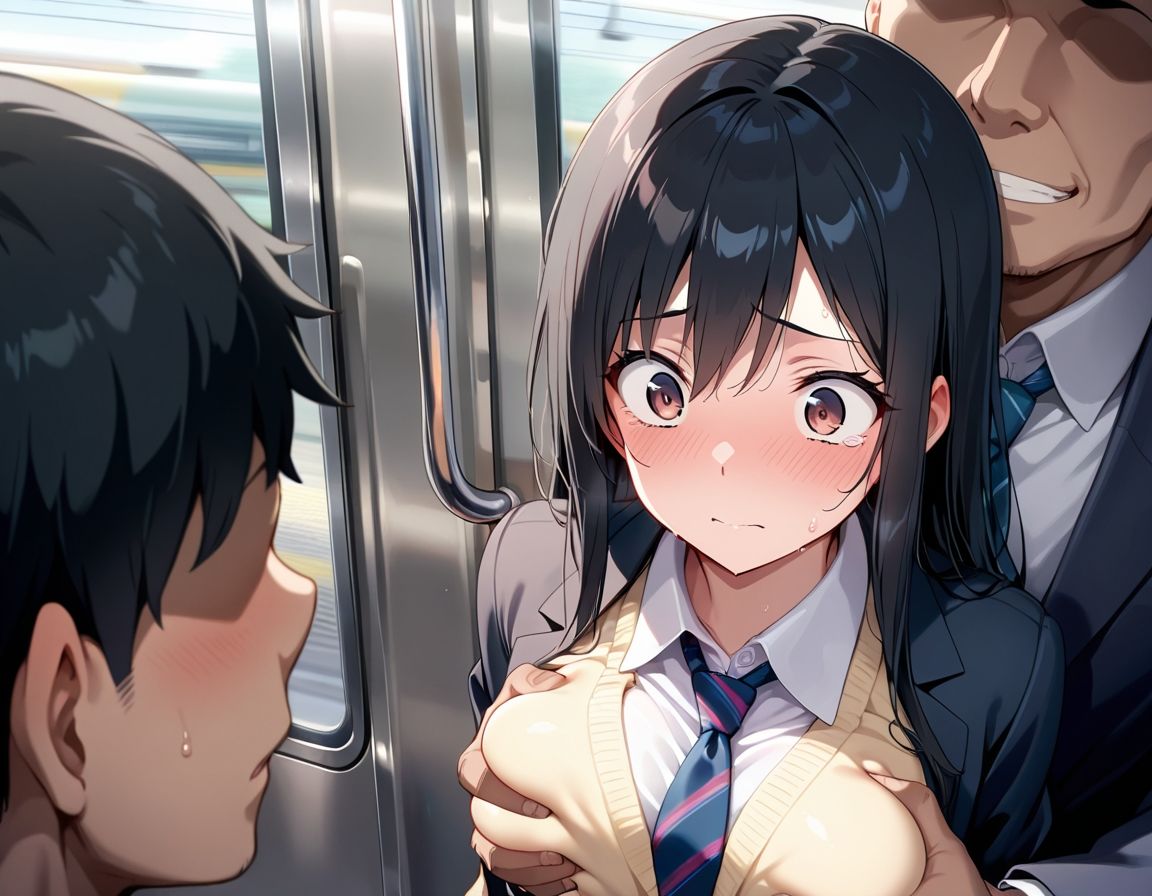 痴●電車で女子校生メス堕ち - サンプル画像 1