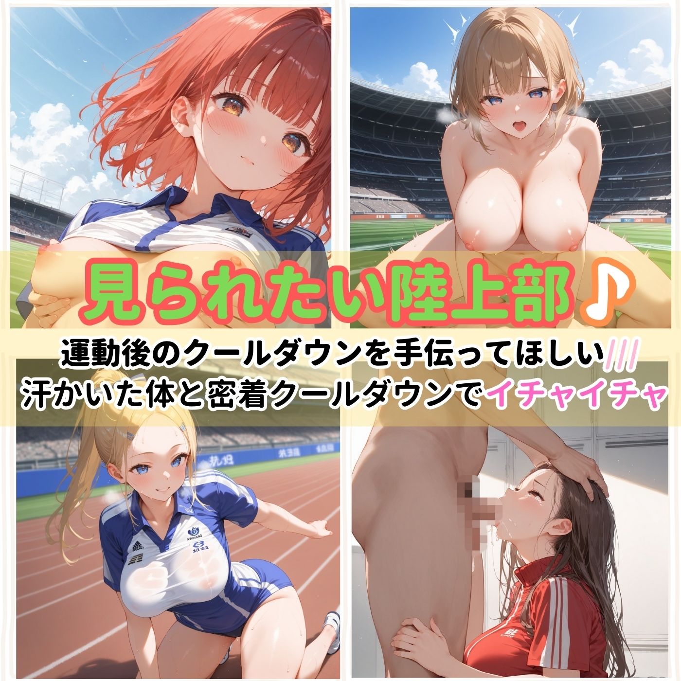 学園性活！クールダウンに手伝って！陸上部 vol.9【運動着美少女の厳選CG300枚収録】 - サンプル画像 3