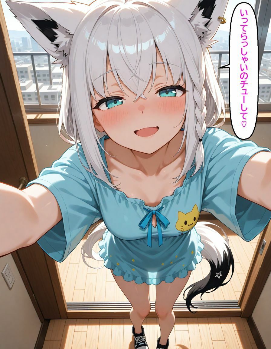 白〇フブキ  同棲彼女とお風呂えっち - サンプル画像 2