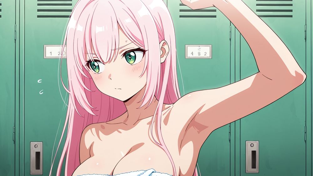 【500枚】桃髪銀髪爆乳水泳部が新コーチに全身性感開発【FANZA専売】 - サンプル画像 9