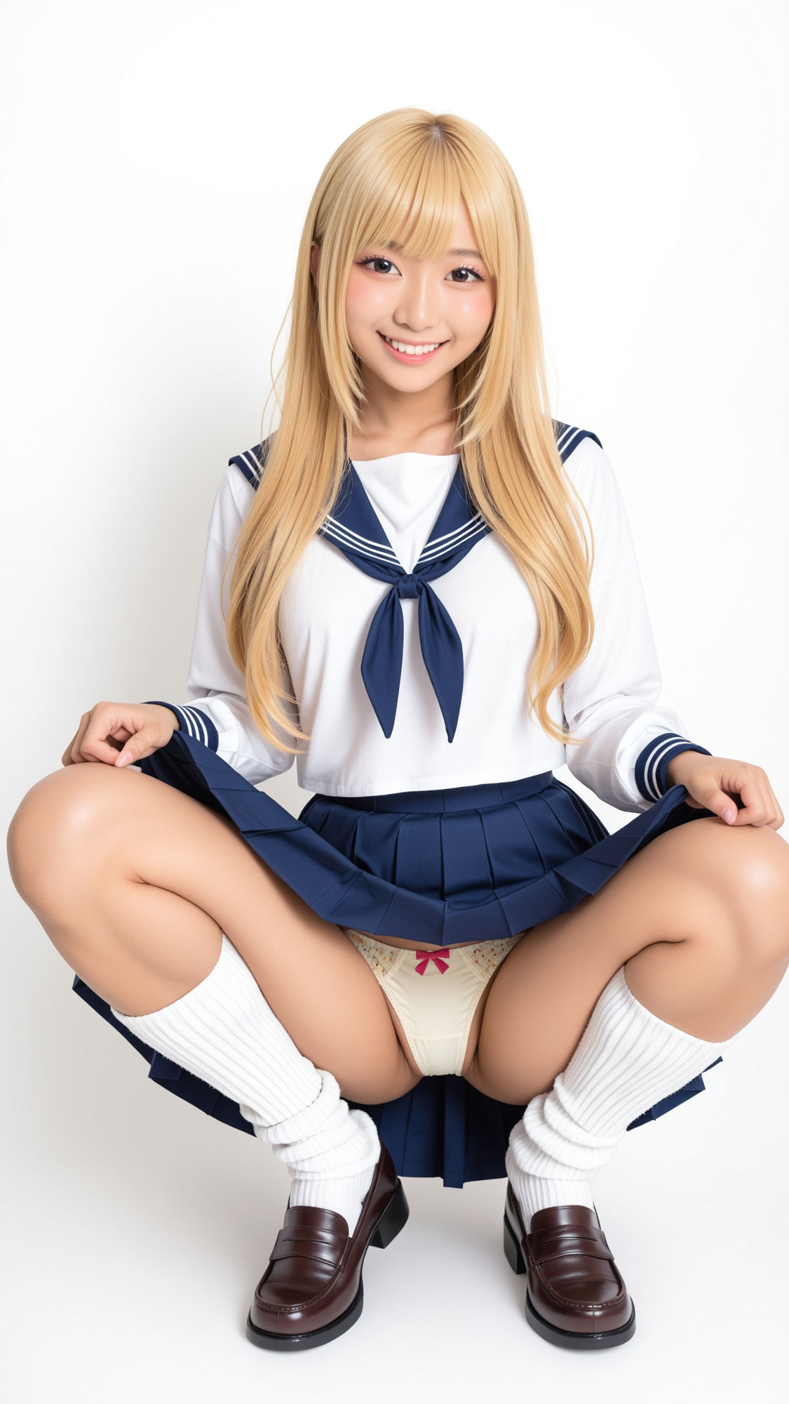 プリクラおふざけパンチラ 〜しゃがみパンチラ ルーズソックス制服女子編〜 【310P】 - サンプル画像 2