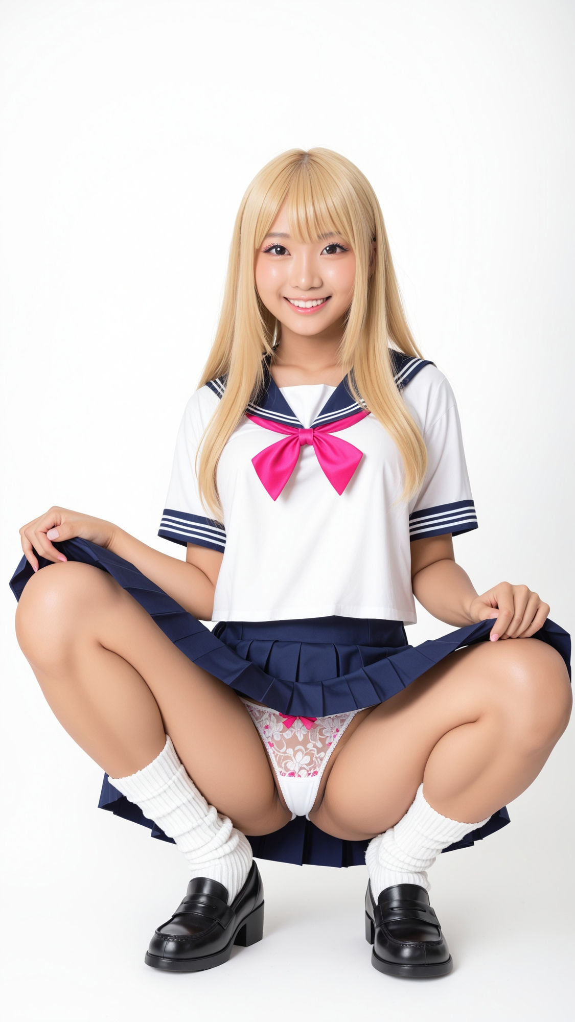 プリクラおふざけパンチラ 〜しゃがみパンチラ ルーズソックス制服女子編〜 【310P】 - サンプル画像 6