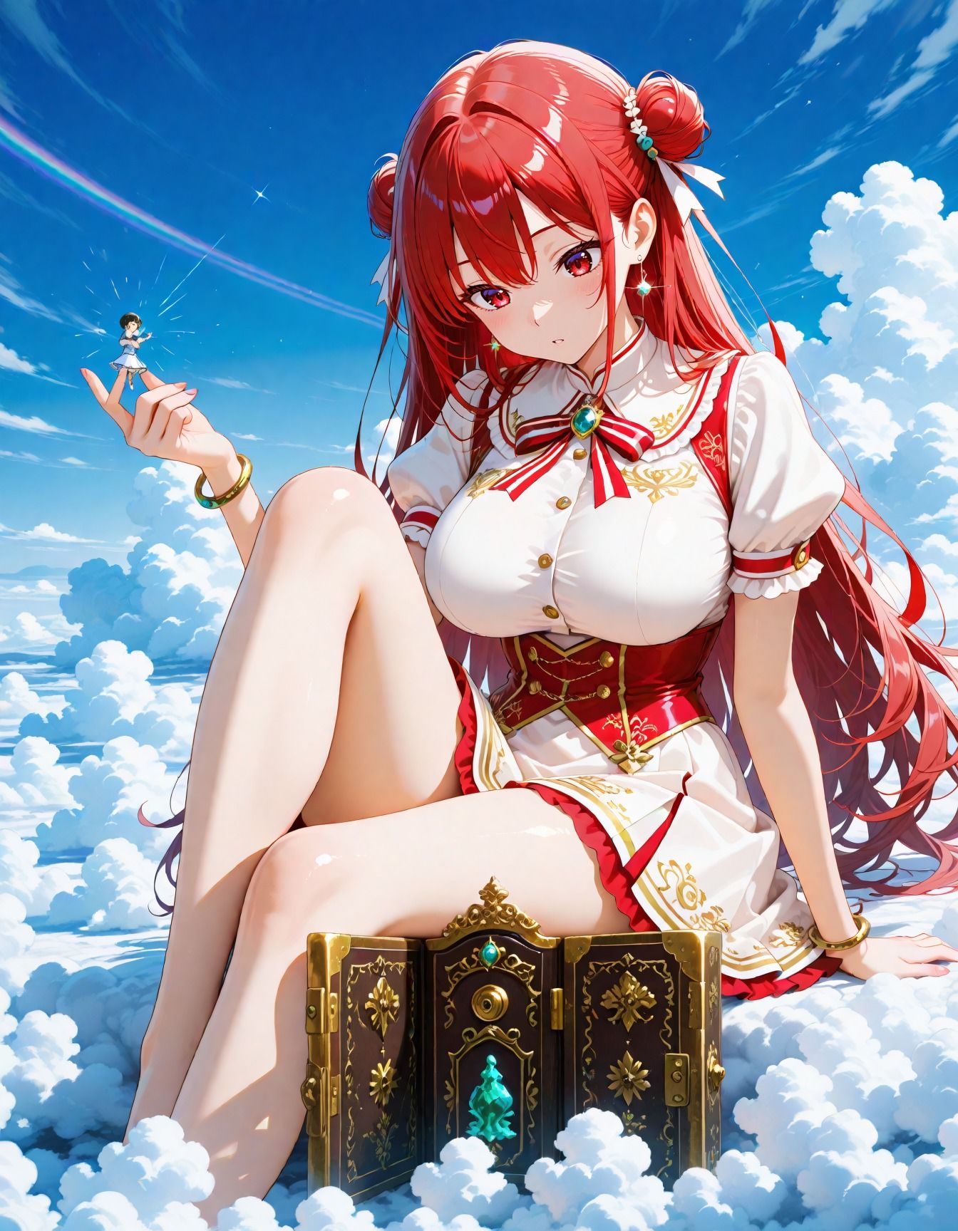 巨大娘、目覚めた街で踏み出す第一歩。 - サンプル画像 2