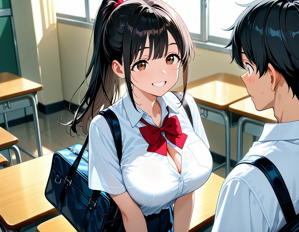 水泳部彼女とプールで生ハメセックス - サンプル画像 1