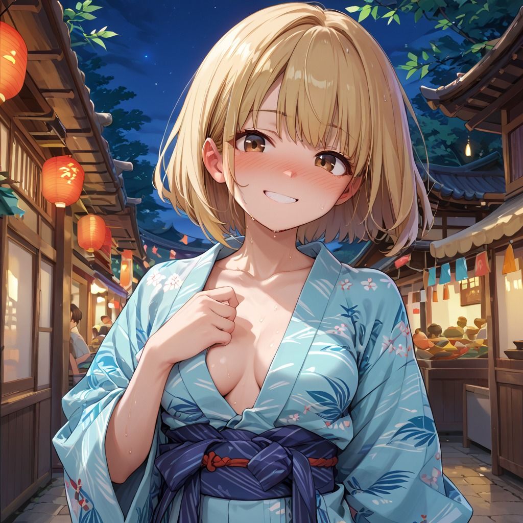 夏祭りで再会した幼馴染が何故か発情して神展開！ - サンプル画像 1