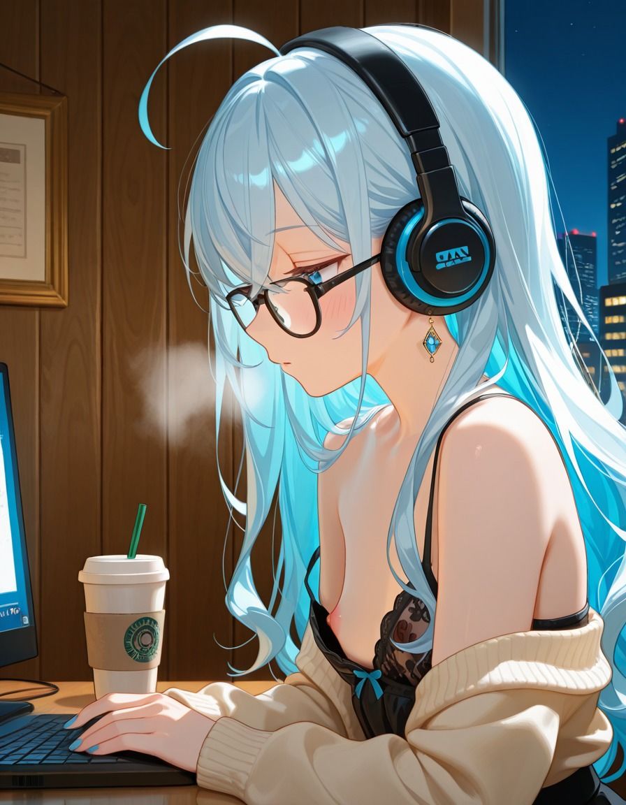 OL男の娘の残業ひとりえっち - サンプル画像 4