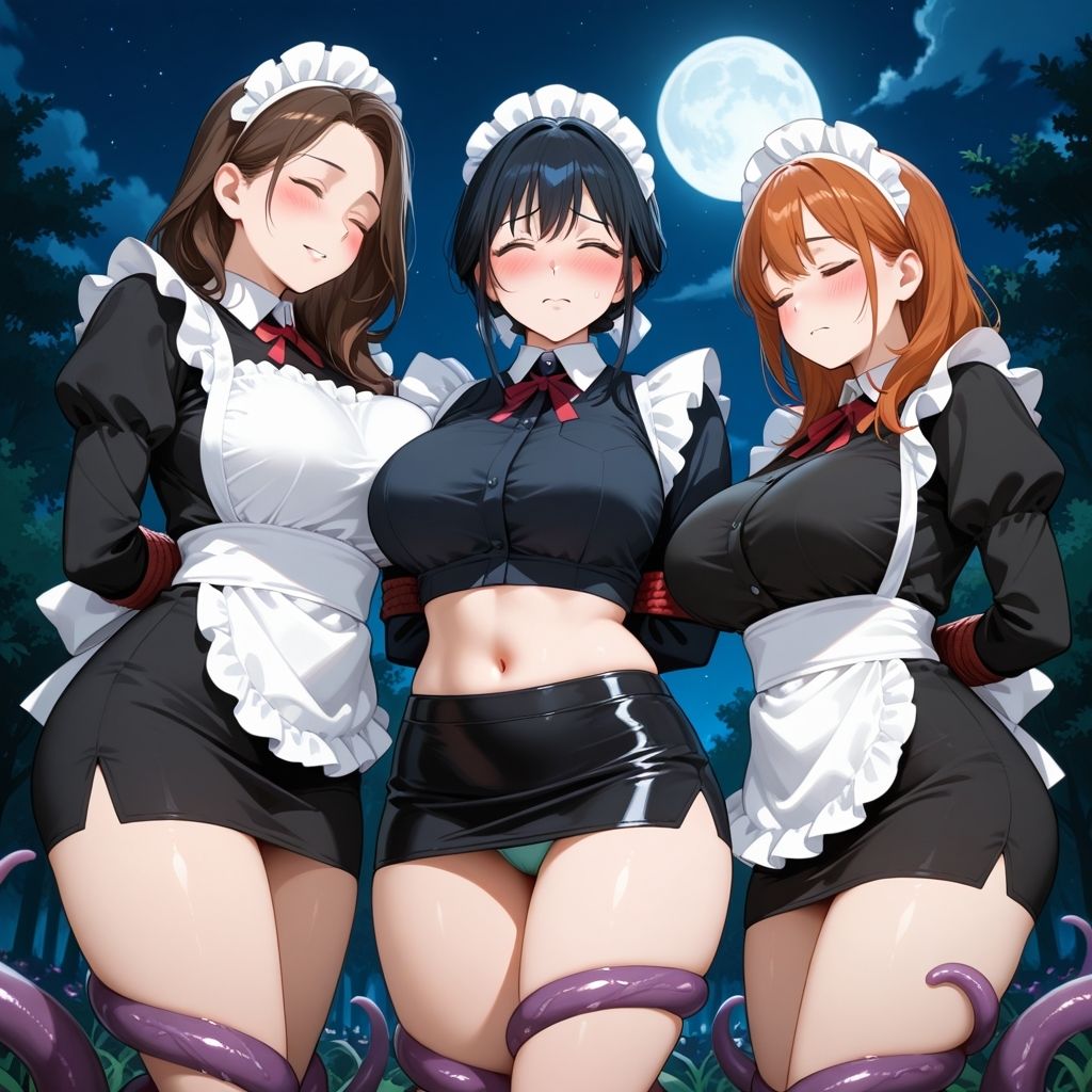 フェチコレVol.115 触手に捕まりパンチラしながら拘束されるメイドハーレム【枚数250枚】 - サンプル画像 3