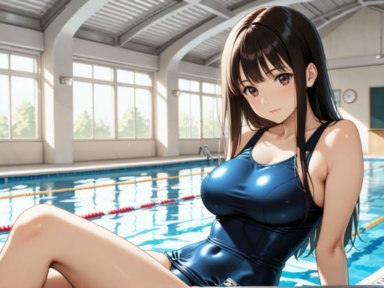 淫乱学園  水泳部の爆乳教え子に生ハメ種付け性教育 - サンプル画像 1