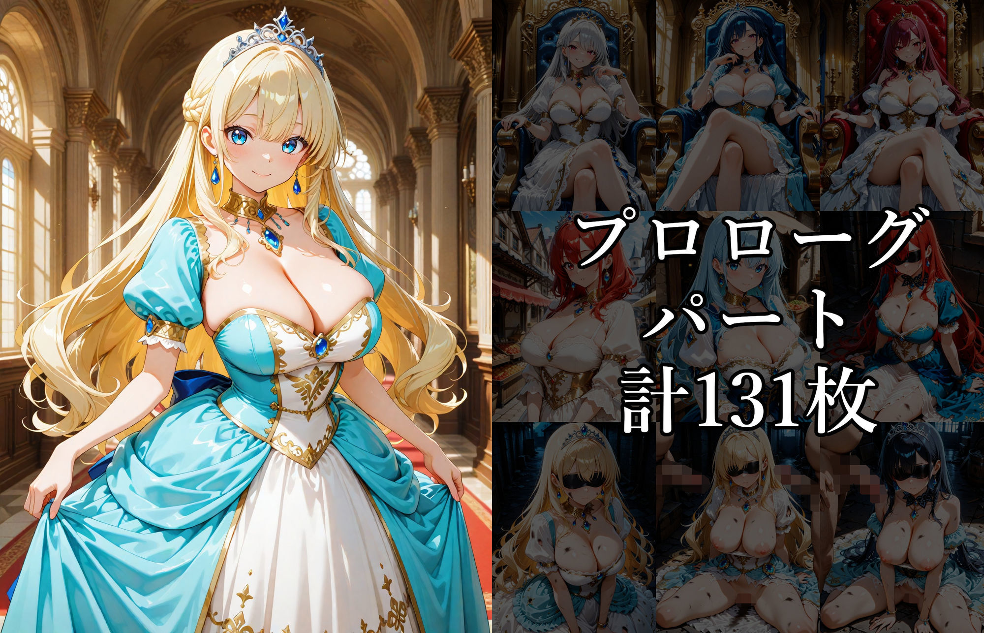 囚われの姫君 〜純潔を散らされ、快楽に堕ちた白き花〜 - サンプル画像 2