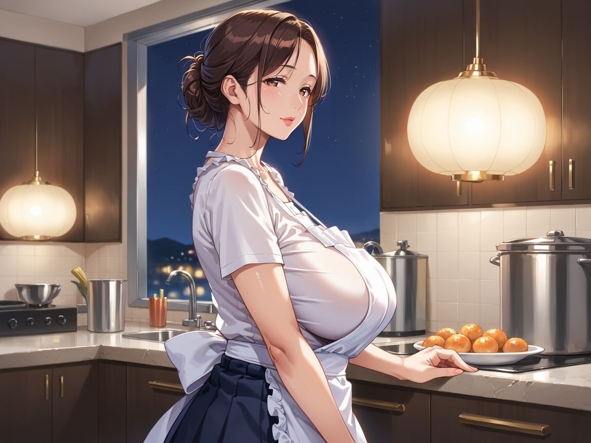 先輩の爆乳奥さん  寝取って中出しセックス - サンプル画像 1