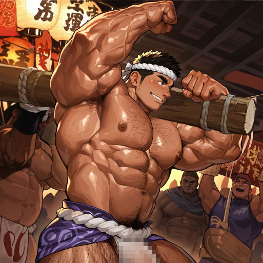ガチムチ・マッチョ・ガチポチャゲイCG集60-褌・祭特集 - サンプル画像 4