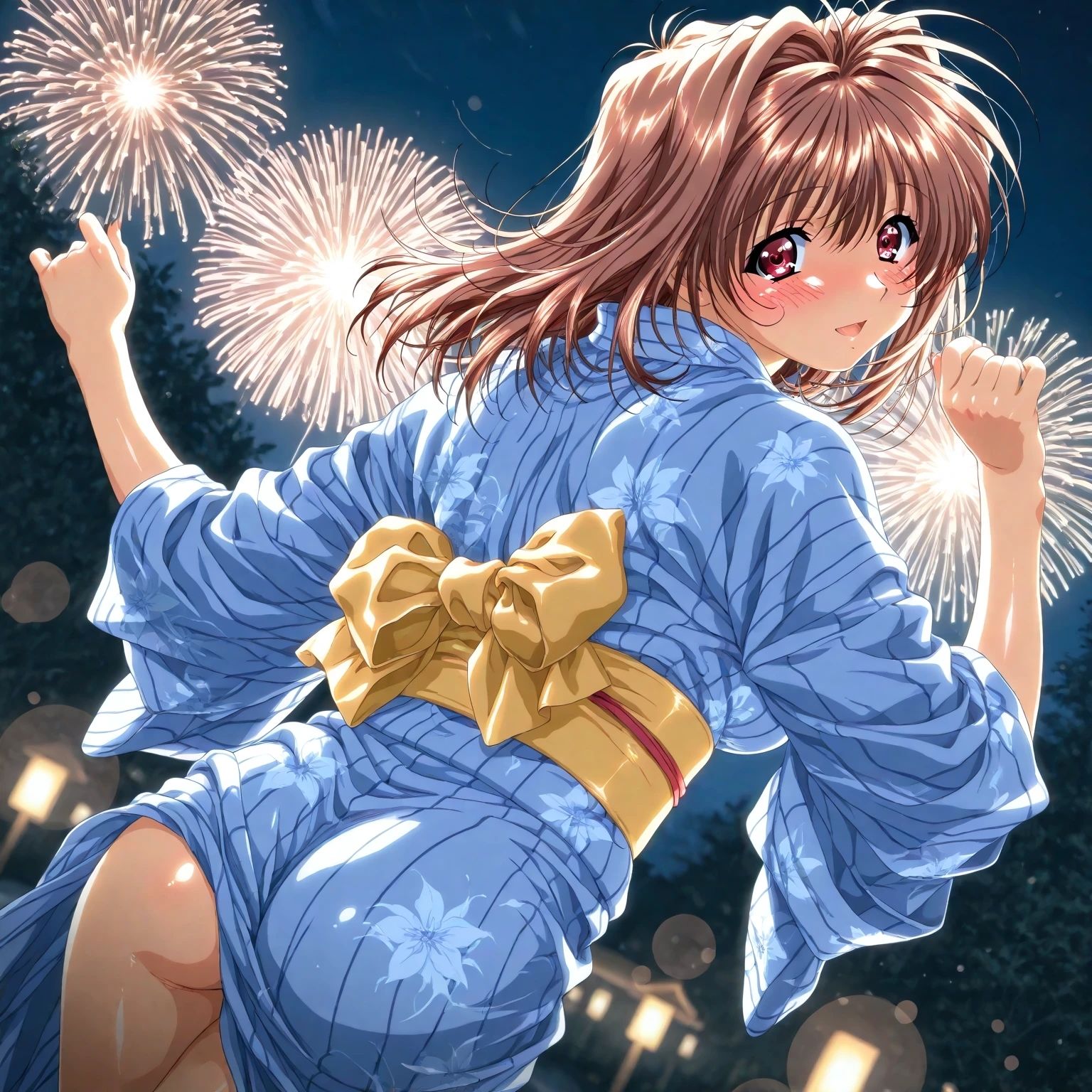 AIイラストCG集97  L〇VERS  恋に〇ちたら  河〇理恵  夏祭り編 - サンプル画像 10