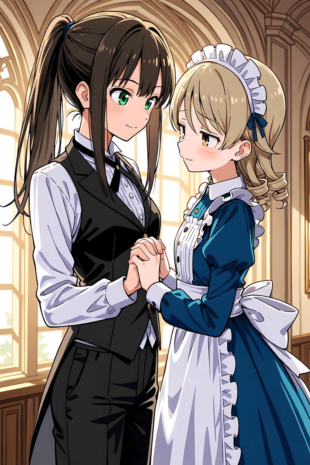 渋〇凛と森久〇乃々のイチャらぶエッチ本 - サンプル画像 2