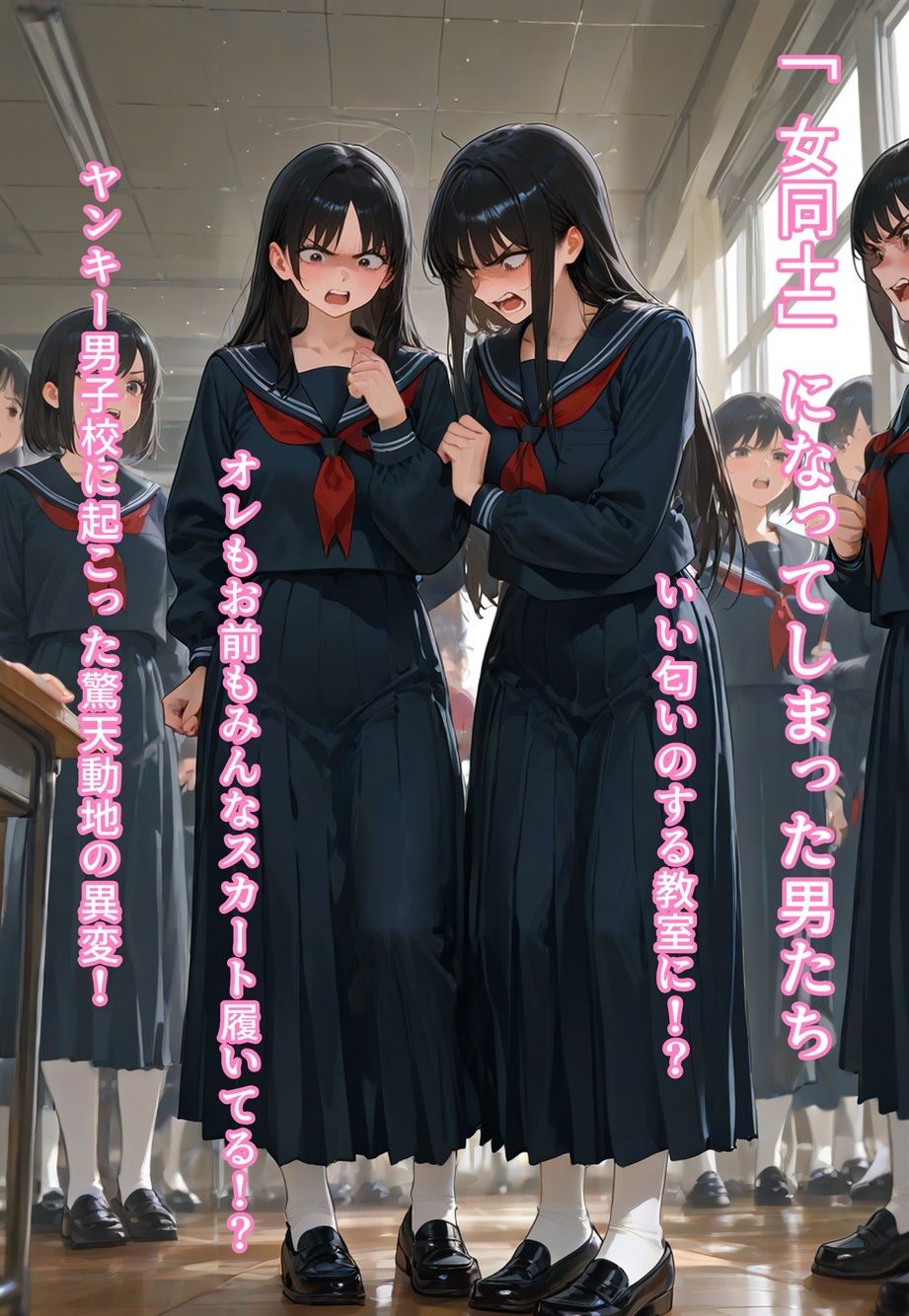 全校女体化★100円画集 〜セーラー裁きの舞台裏〜 - サンプル画像 5