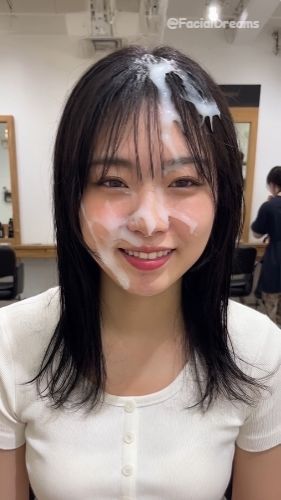 顔射後の余韻 - ヘアサロン編 Vol.1 - サンプル画像 1