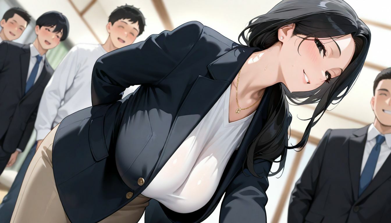 爆乳上司の痴態遊戯 - サンプル画像 1