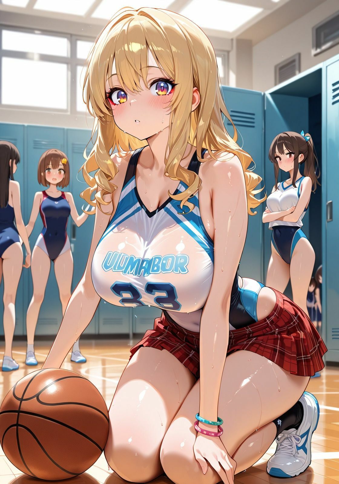 風紀が乱れたギャル達のハーレム学園  ギャル×複数・乱交×制服 - サンプル画像 1