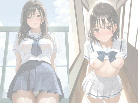びしょ濡れ美女図鑑 ＃10 セーラー服編 - サンプル画像 3