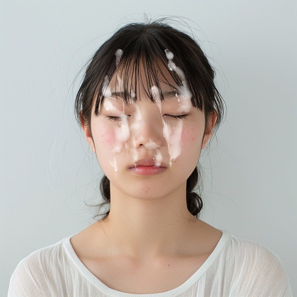 100人の顔射図鑑 - サンプル画像 2