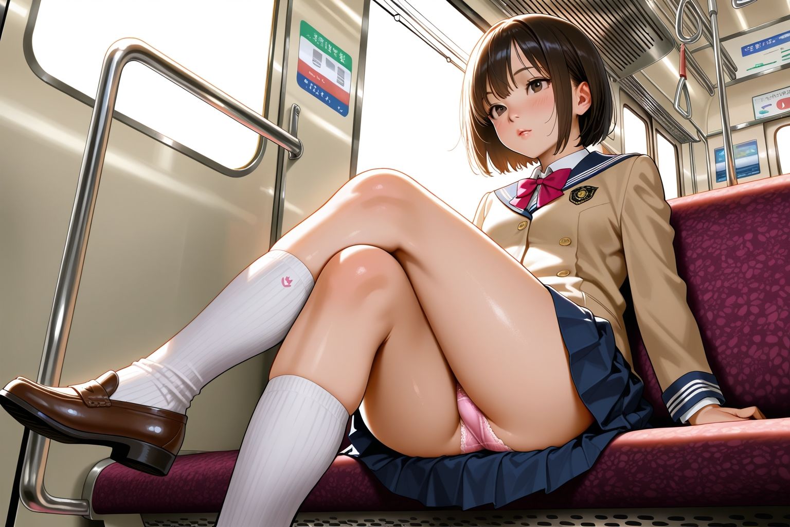 見てるのはスカート。でも本当は… - サンプル画像 3