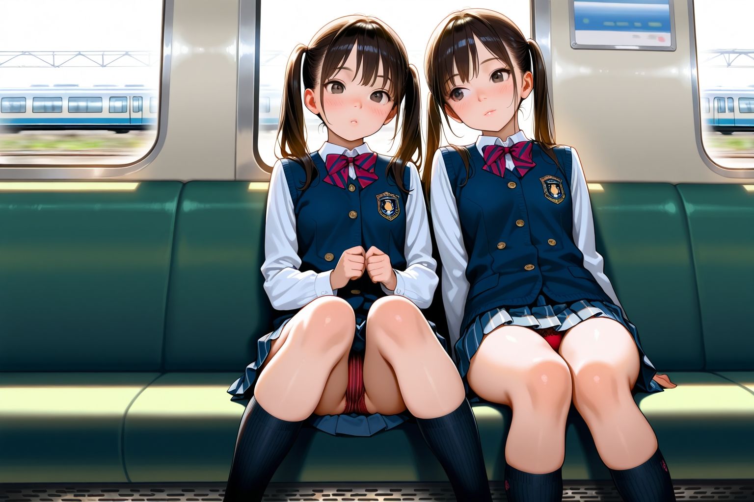 見てるのはスカート。でも本当は… - サンプル画像 5