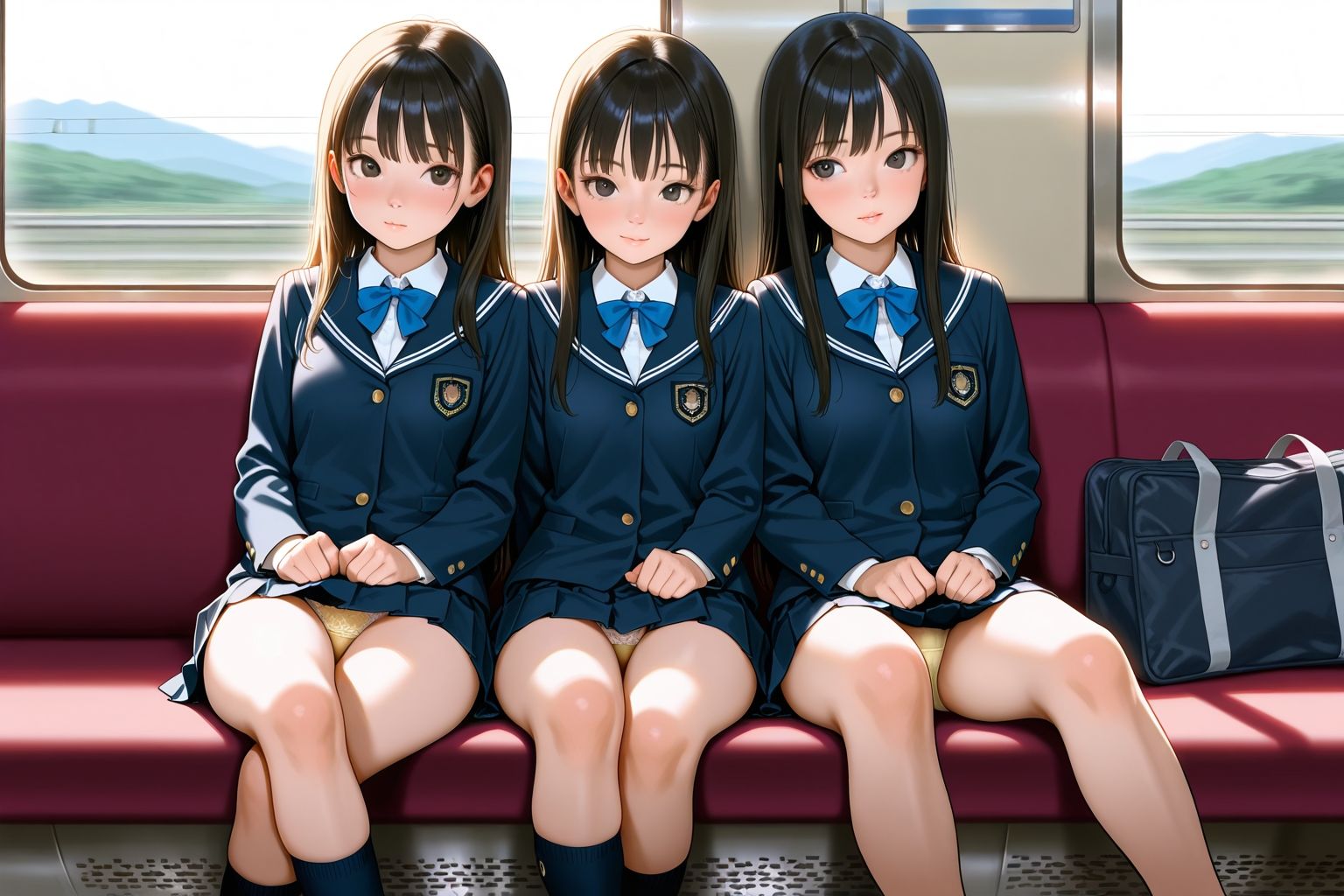 見てるのはスカート。でも本当は… - サンプル画像 6