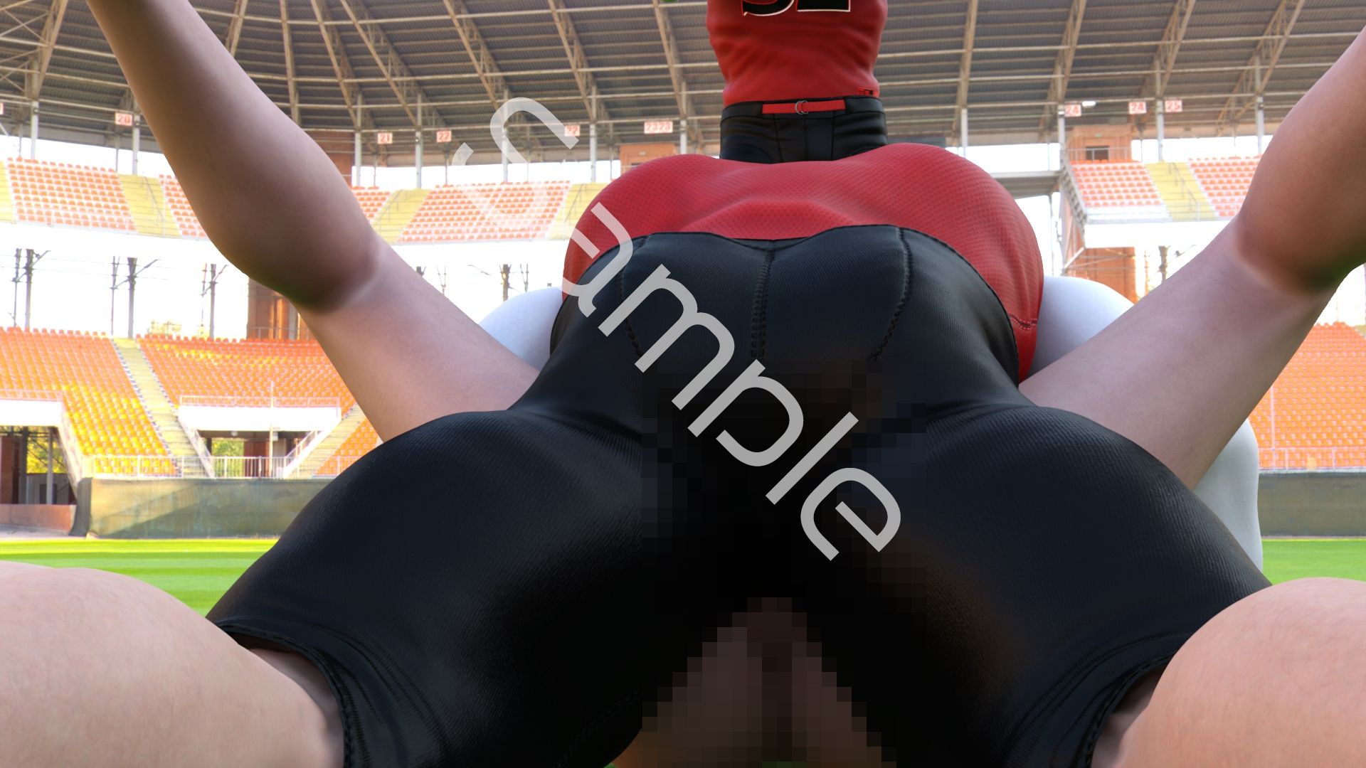 【△100】古舘友梨 陸上部の助っ人として大会に出たところ、同じスタジアムに来ていたアメフト部の男子に犯●れる Vol.001（正常位） - サンプル画像 4