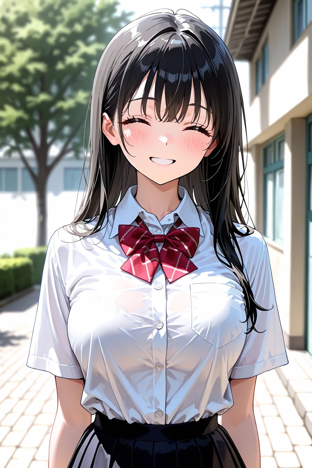 クラスの清楚ちゃんは、巨根男子との生ハメセッ○スがやめられない - サンプル画像 1
