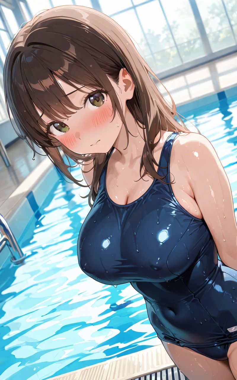 スク水女子校生と汗だく快楽セックス - サンプル画像 1