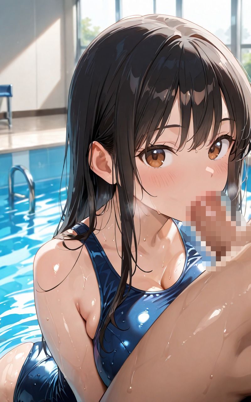 スク水女子校生と汗だく快楽セックス - サンプル画像 2