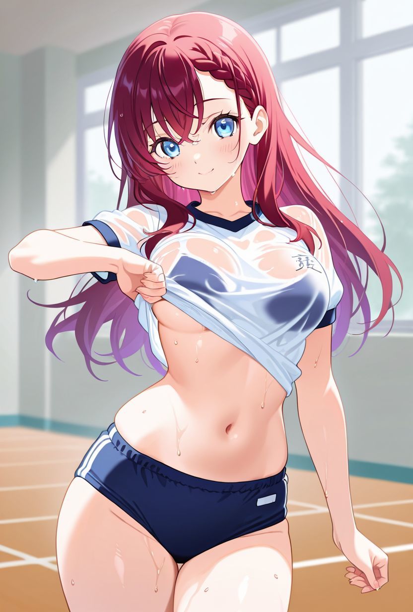 『濡れ透け図鑑 - 体育着編 B組』〜元気でちょっと活発な女の子たち〜 - サンプル画像 1