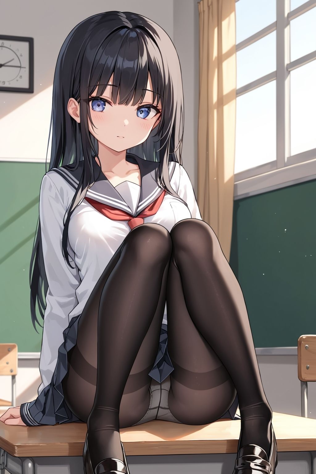 女子〇生の黒タイツパンチラ2【500枚】 - サンプル画像 10