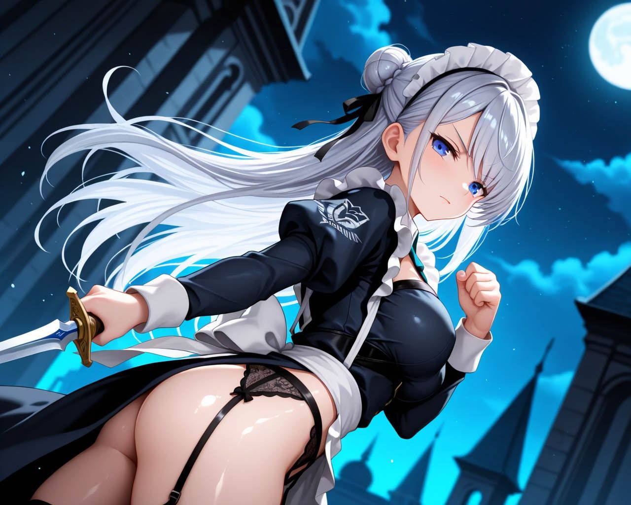 いつも偉そうなメイド長をチン〇で服従させて肉便器つくった件 - サンプル画像 2