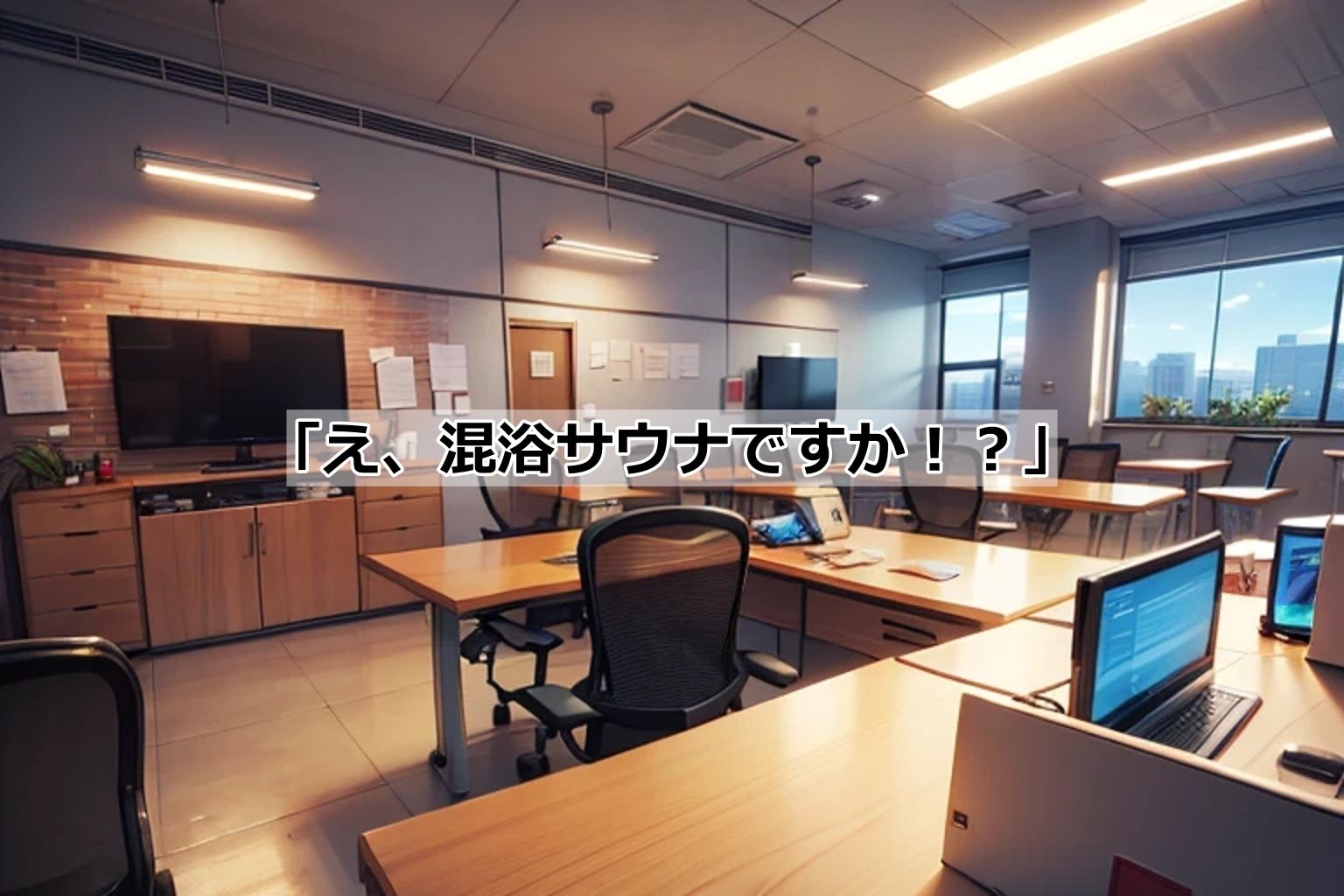 サウナで見かけた爆乳少女と汗だくエッチ - サンプル画像 1