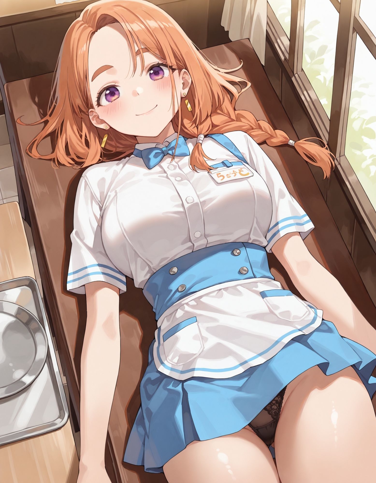 紫〇寺万里のパンチラ〜ウェイトレス編〜 - サンプル画像 3