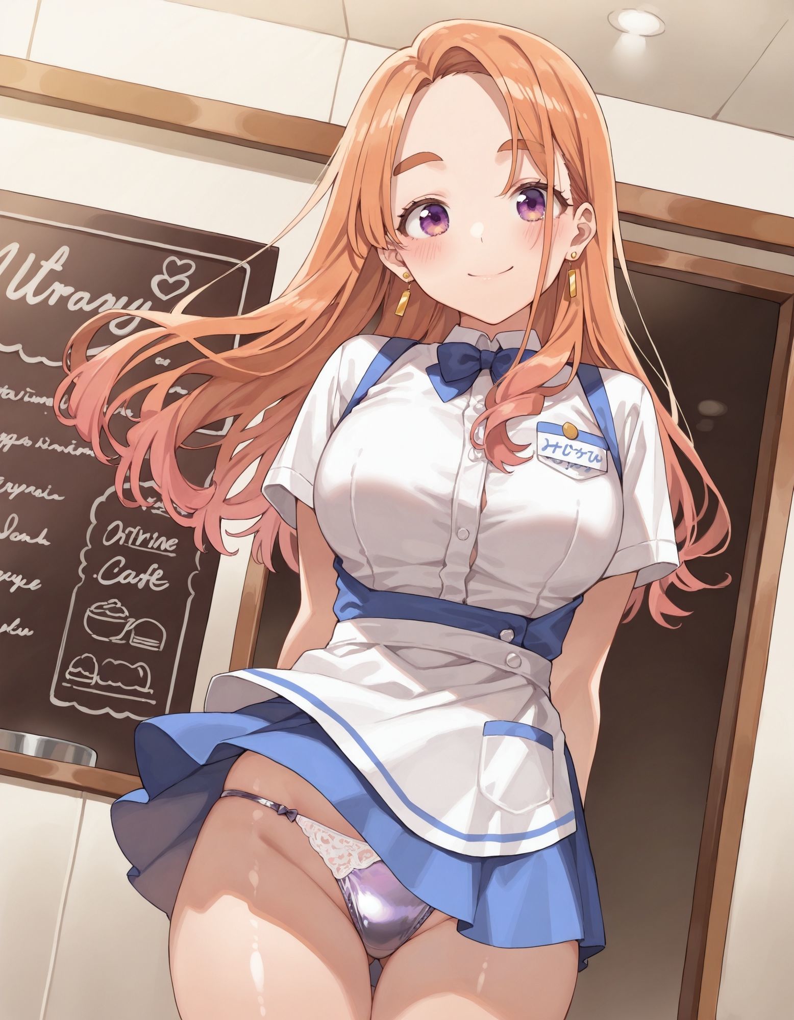 紫〇寺万里のパンチラ〜ウェイトレス編〜 - サンプル画像 5