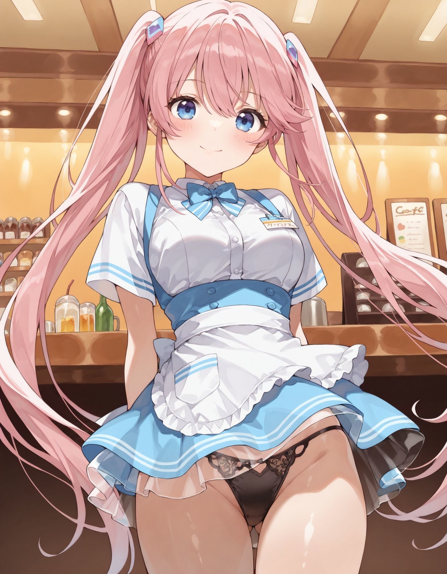 紫〇寺謳華のパンチラ〜ウェイトレス編〜 - サンプル画像 1