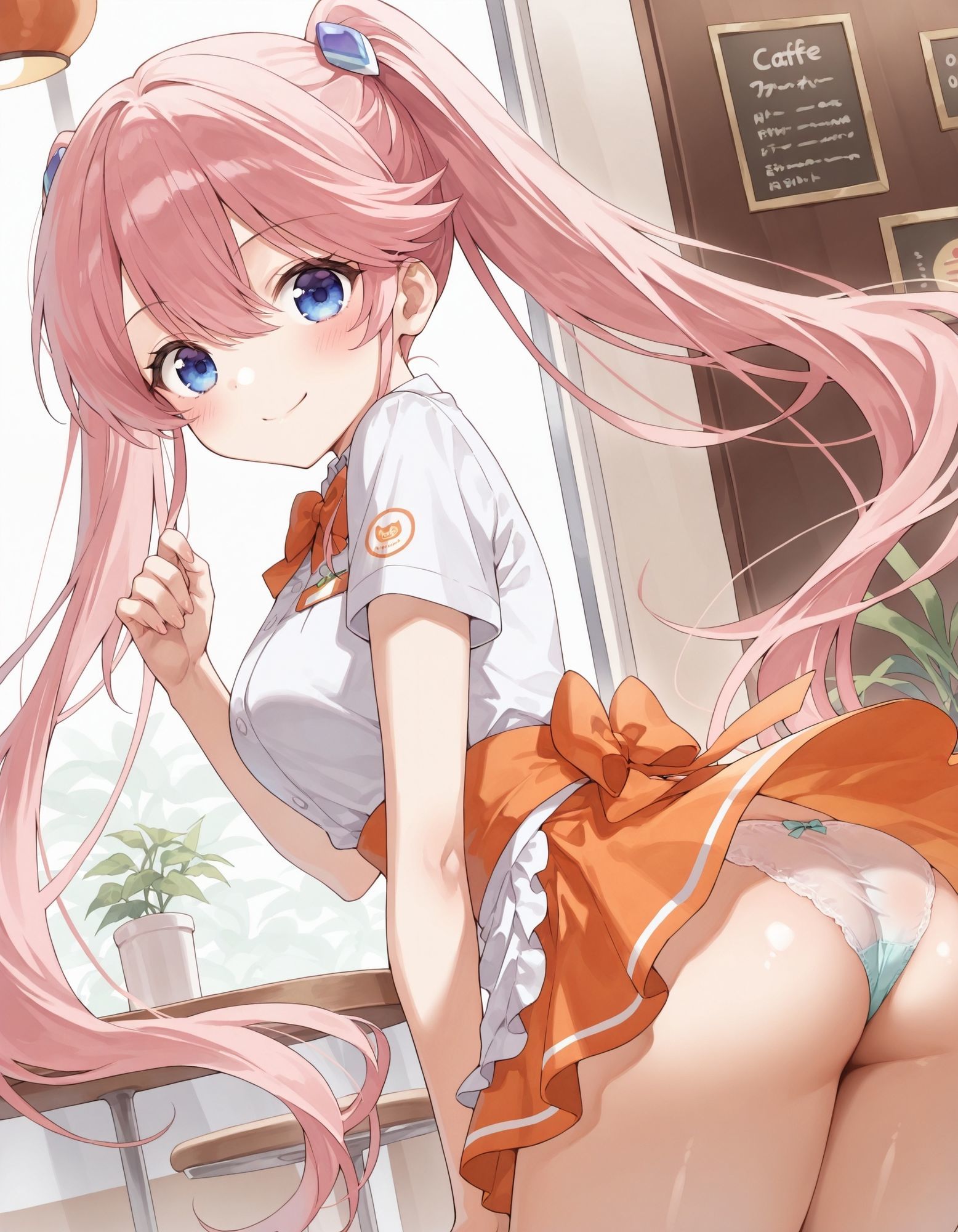 紫〇寺謳華のパンチラ〜ウェイトレス編〜 - サンプル画像 2