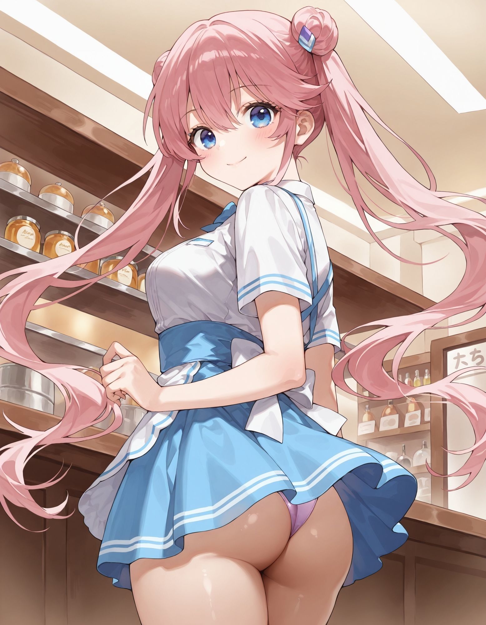 紫〇寺謳華のパンチラ〜ウェイトレス編〜 - サンプル画像 5