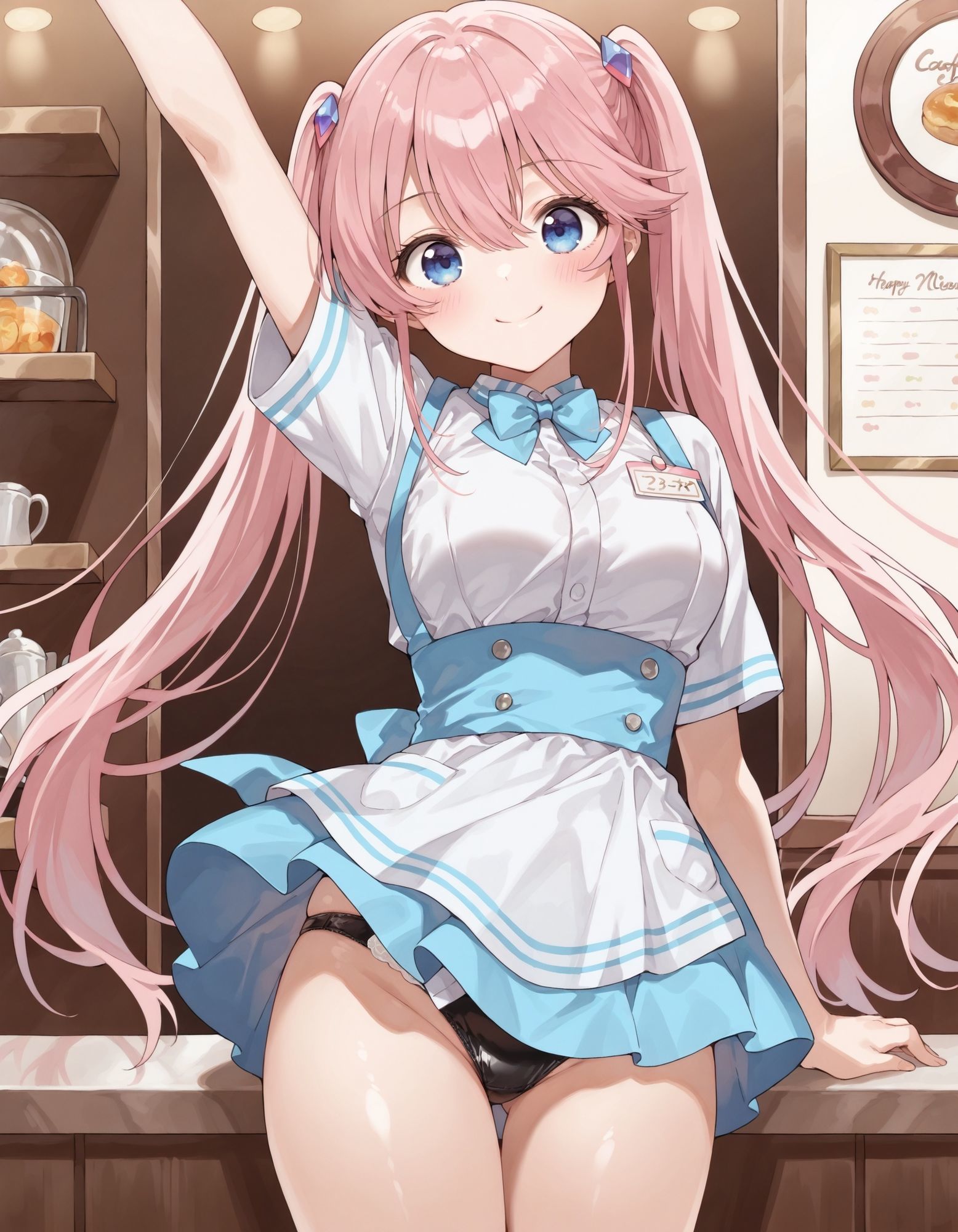 紫〇寺謳華のパンチラ〜ウェイトレス編〜 - サンプル画像 6