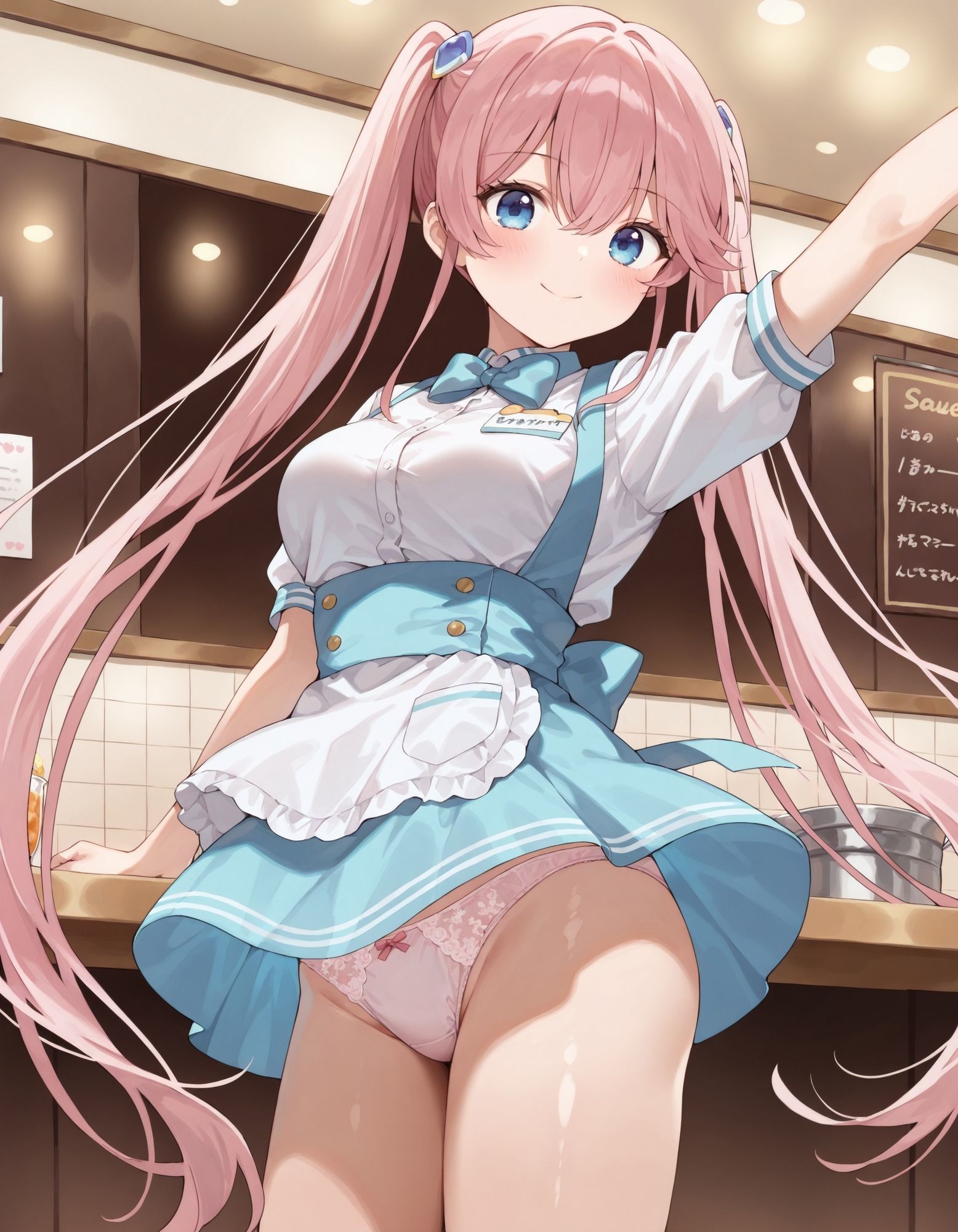 紫〇寺謳華のパンチラ〜ウェイトレス編〜 - サンプル画像 7