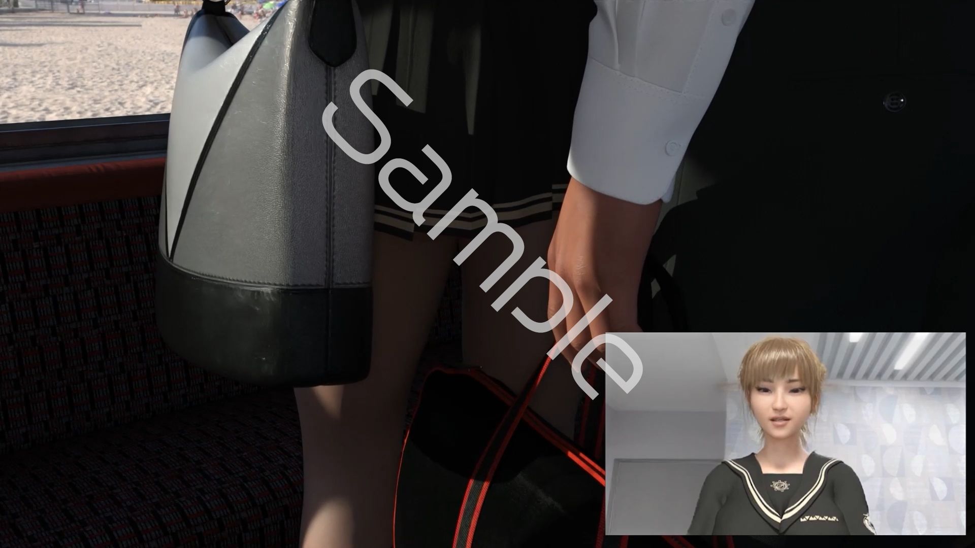 【▲100●100】生徒会長 一ノ瀬廻里・県警からの事情聴取で、自らの盗撮被害動画の確認を強いられる:Vol.R004『電車内でのカバン隠しカメラ逆さ撮り盗撮被害』 - サンプル画像 4