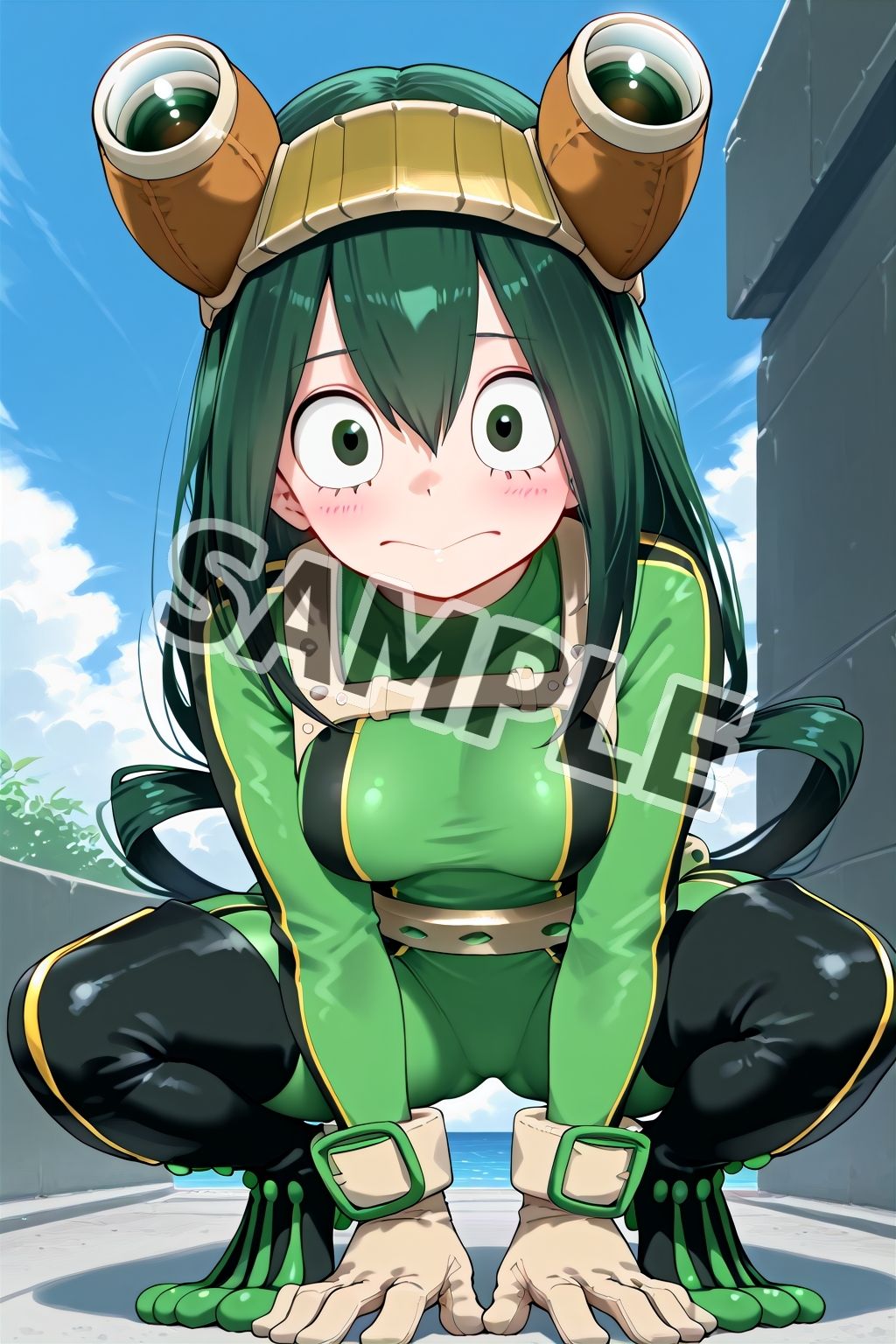 ヒーロー女子のスケベな活動〜蛙吹●雨編〜 - サンプル画像 1