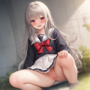 銀髪放尿娘ちゃん1〜500 - サンプル画像 9