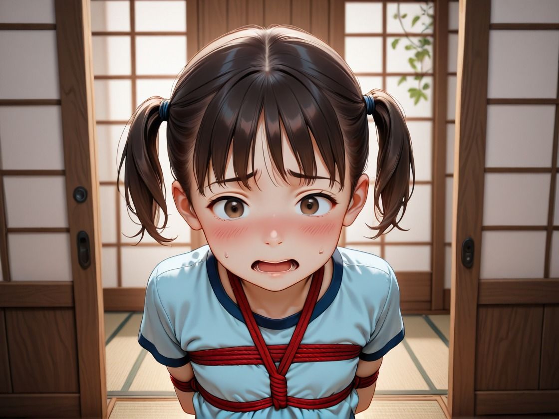無垢なツインテール少女を緊縛調教 - サンプル画像 1