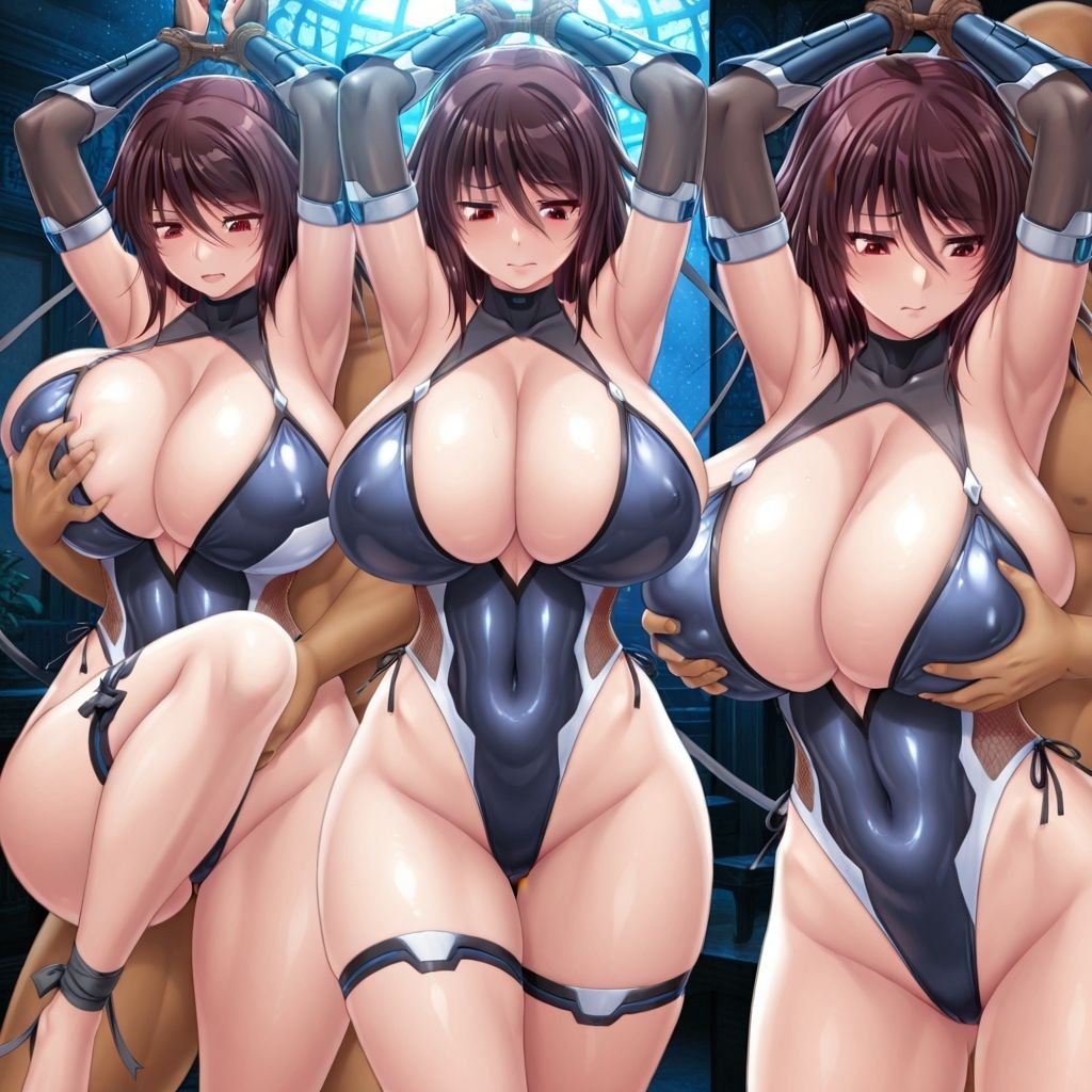 フェチコレVol.121 吊り上げ拘束されて背後からおっぱいを揉まれる対魔忍・水城不知火【枚数250枚】 - サンプル画像 3