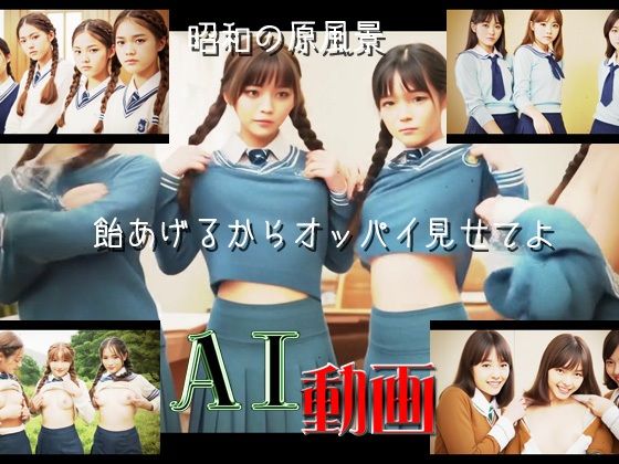 AI動画〜昭和の原風景〜飴あげるからオッパイ見せてよ