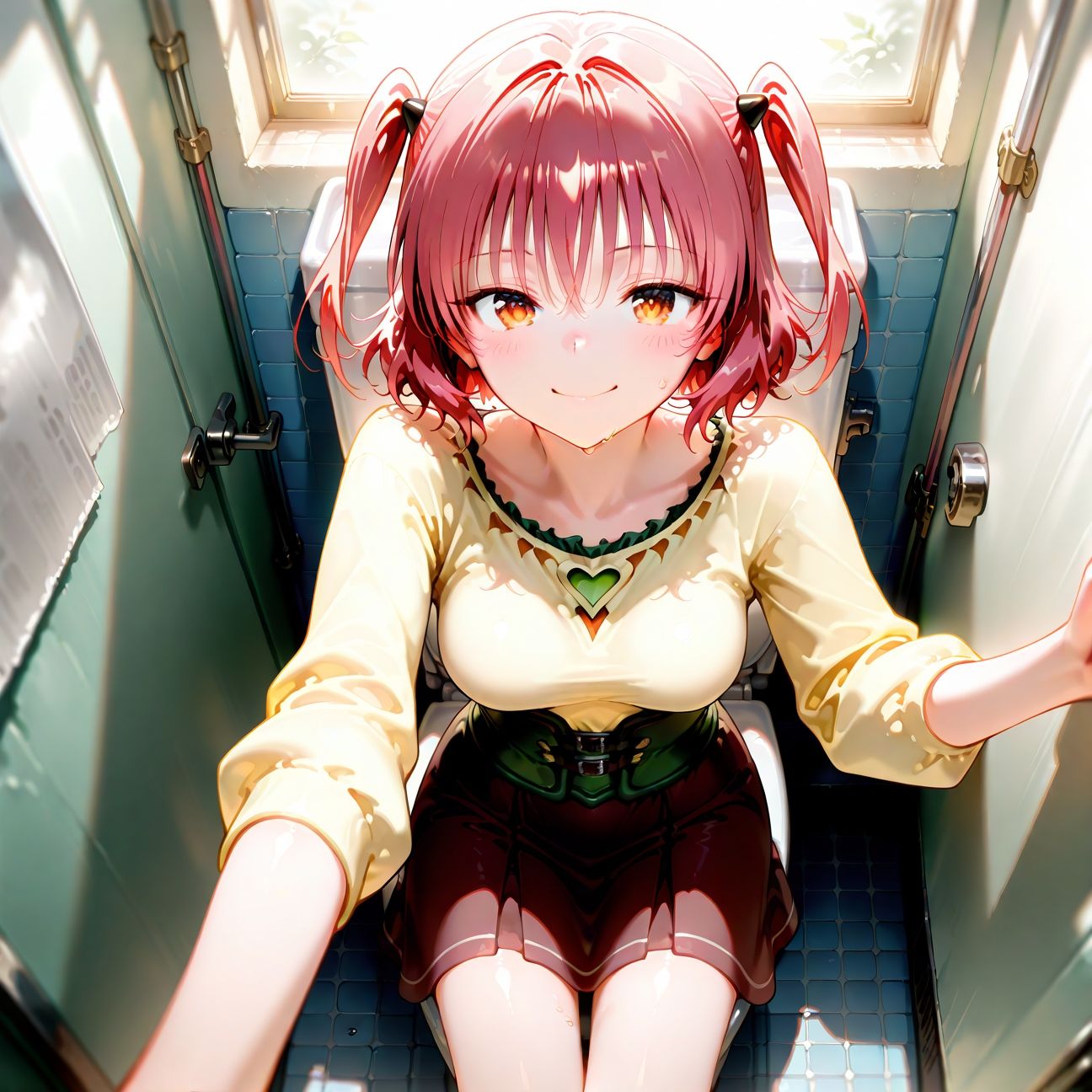 【Part3】トイレでオナニー見つかっちゃった☆ご褒美にエッチ - サンプル画像 1