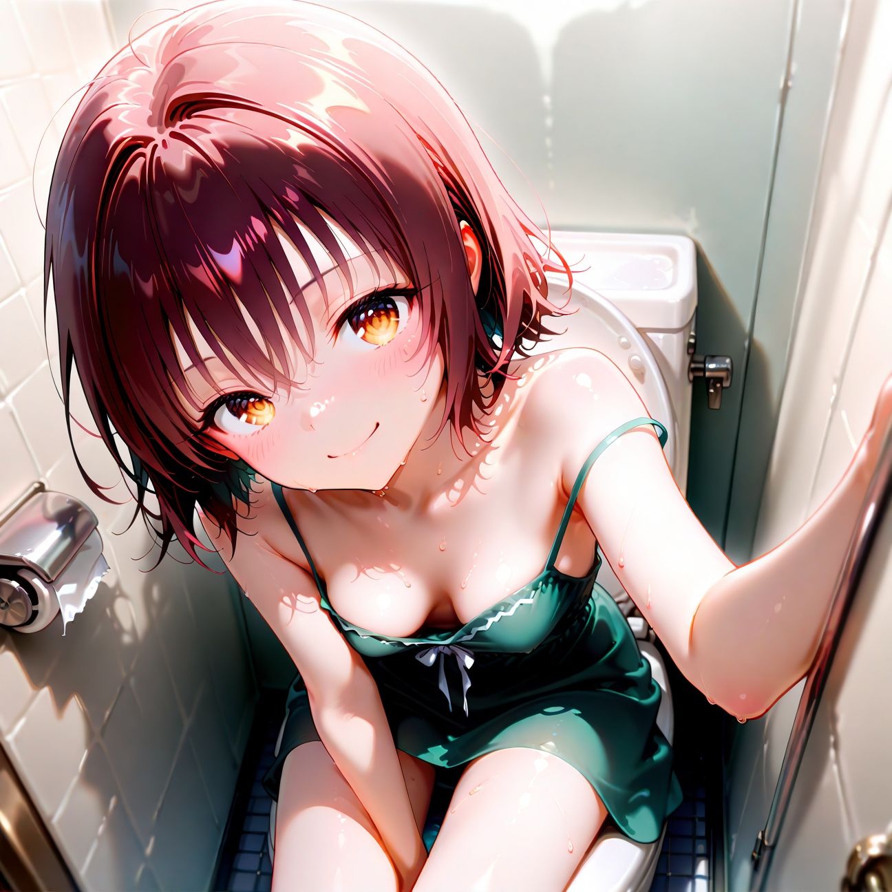 【Part8】トイレでオナニー見つかっちゃった☆ご褒美にエッチ - サンプル画像 1