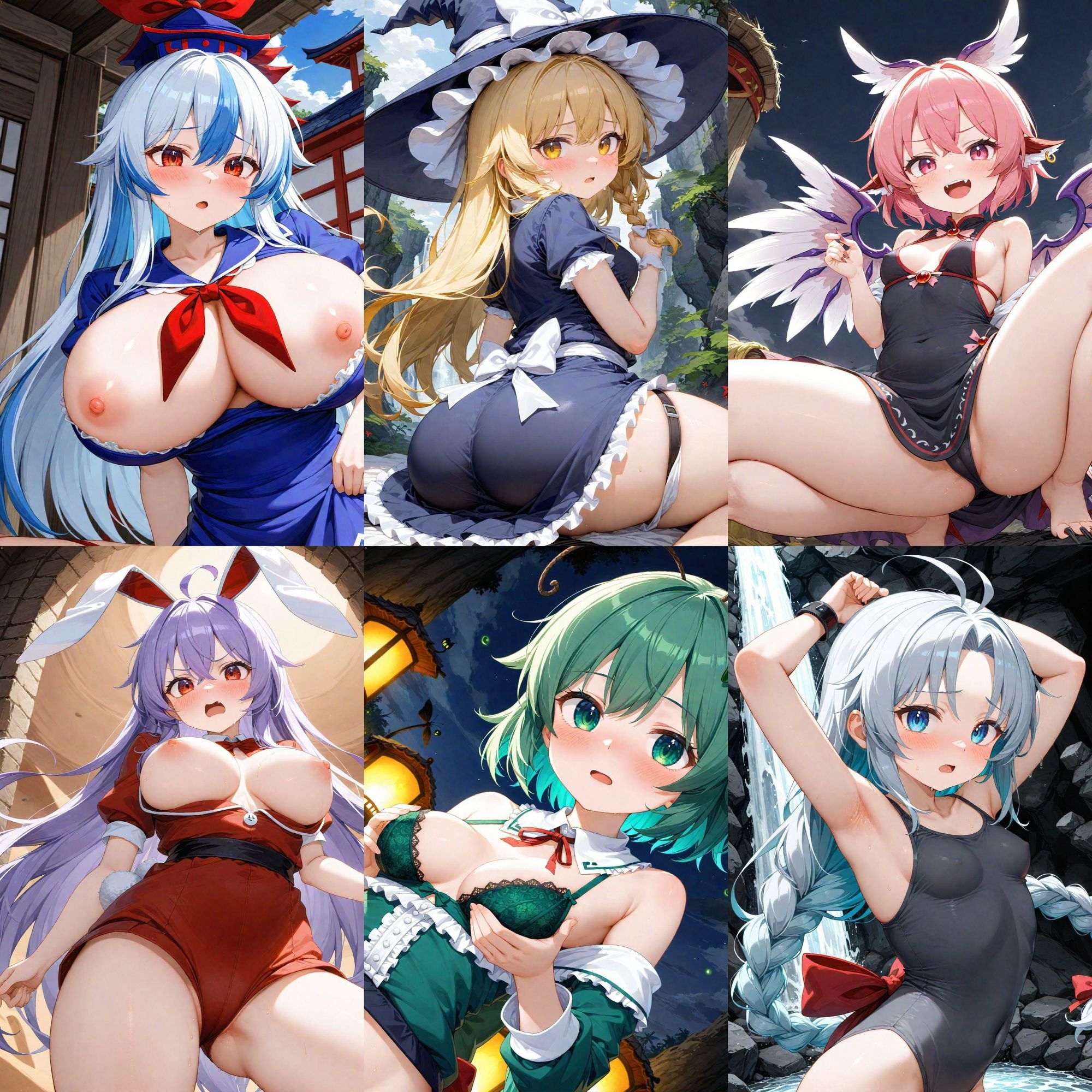 ノーモザイク！東方永夜抄キャラの誘惑2 - サンプル画像 1